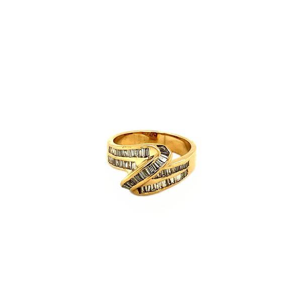 Grote foto gouden ring met diamant 14 krt kleding dames sieraden