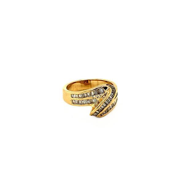 Grote foto gouden ring met diamant 14 krt kleding dames sieraden