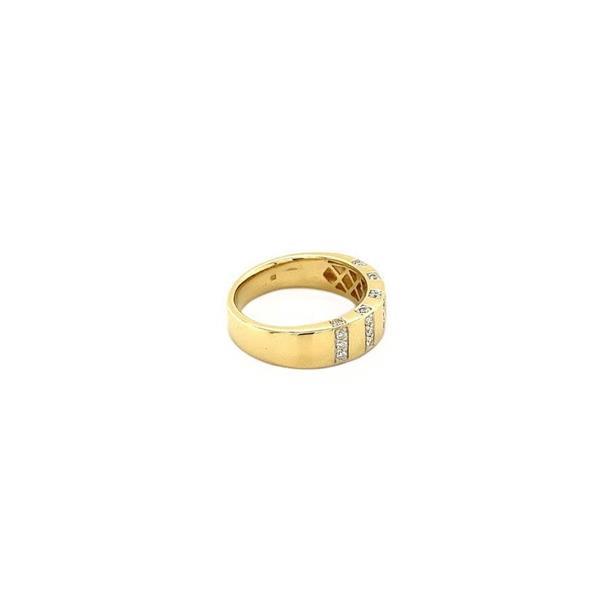 Grote foto gouden ring met diamant 18 krt kleding dames sieraden