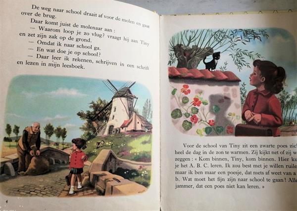 Grote foto vintage boek uit 1957 tiny op school boeken jeugd onder 10 jaar