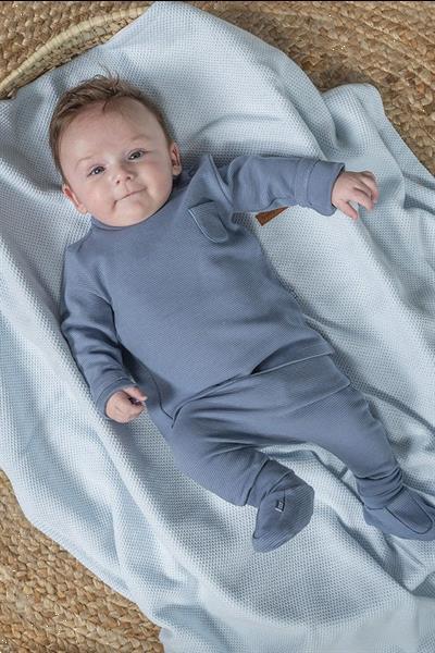 Grote foto wiegdeken soft classic poederblauw baby only kinderen en baby overige