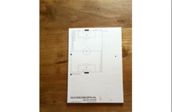Grote foto voetbal coachbord a4 afwisbaar met schrijfblok sport en fitness voetbal