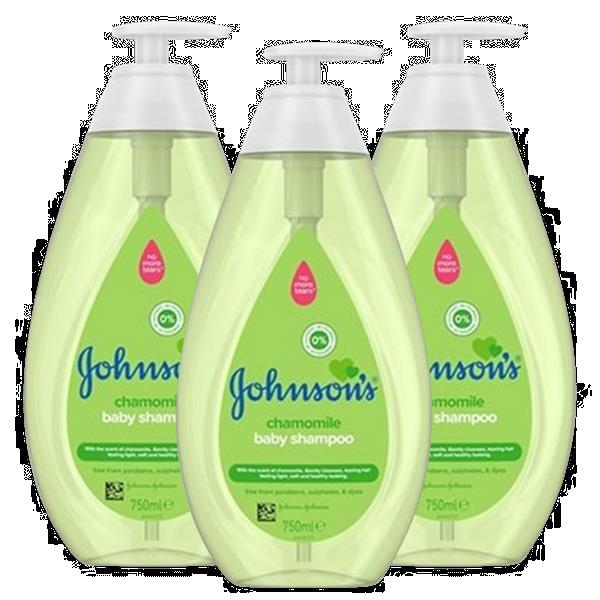Grote foto johnson baby shampoo kamille 3x750 ml met pomp voord kinderen en baby dekens en slaapzakjes