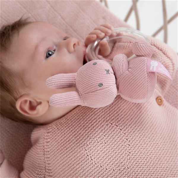 Grote foto nijntje ringrammelaar pink baby rib kinderen en baby dekens en slaapzakjes