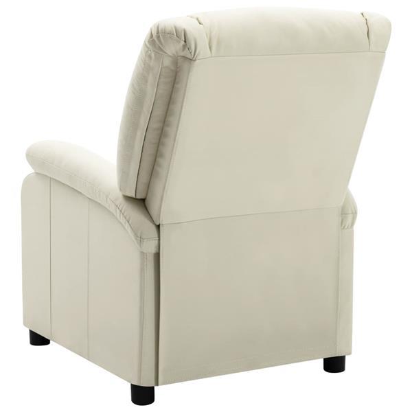 Grote foto vidaxl 322437 recliner white faux leather huis en inrichting stoelen