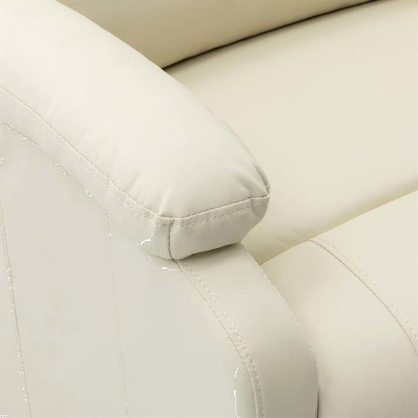 Grote foto vidaxl 322437 recliner white faux leather huis en inrichting stoelen