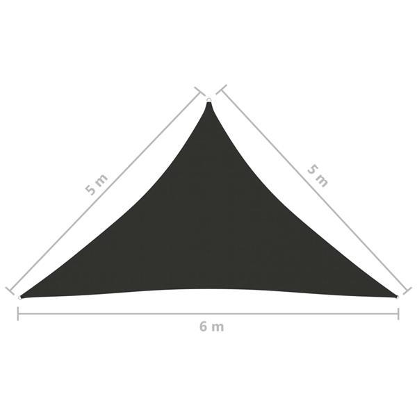 Grote foto vidaxl voile de parasol tissu oxford triangulaire 5x5x6 m an tuin en terras overige tuin en terras