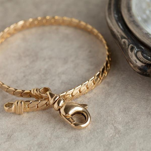 Grote foto gouden gourmet armband 14 krt kleding dames sieraden