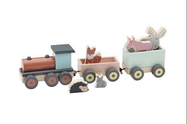 Grote foto houten speelgoed speeltrein met dieren kid concept kinderen en baby overige