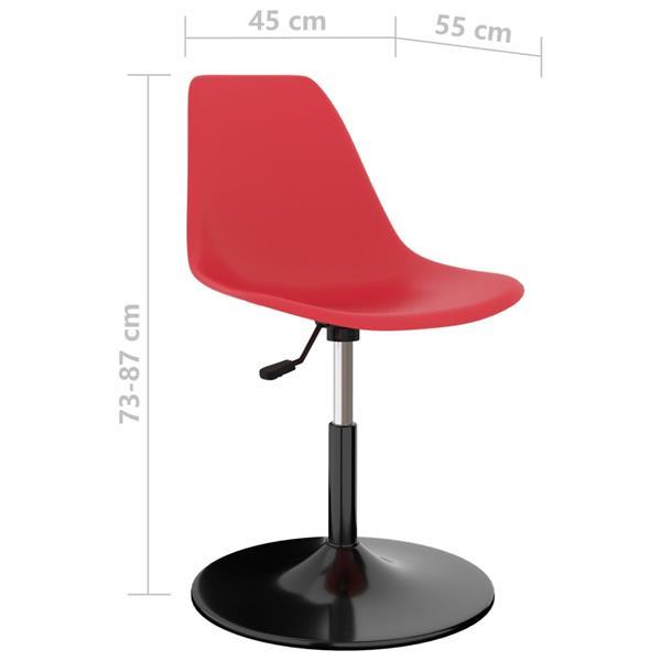 Grote foto vidaxl chaises de salle manger pivotantes 6 pcs rouge pp huis en inrichting stoelen