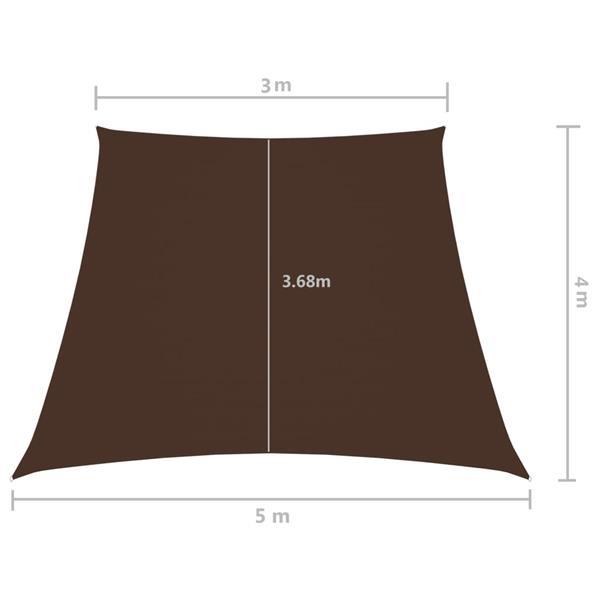 Grote foto vidaxl voile de parasol tissu oxford trap ze 4 5x3 m marron tuin en terras overige tuin en terras