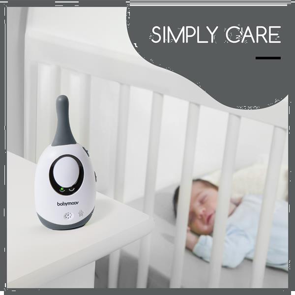 Grote foto babyfoon simply care color 300m met adapters babymoov kinderen en baby babyfoons