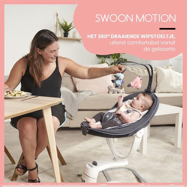 Grote foto schommel swoon motion zink met adapter babymoov kinderen en baby wipstoeltjes