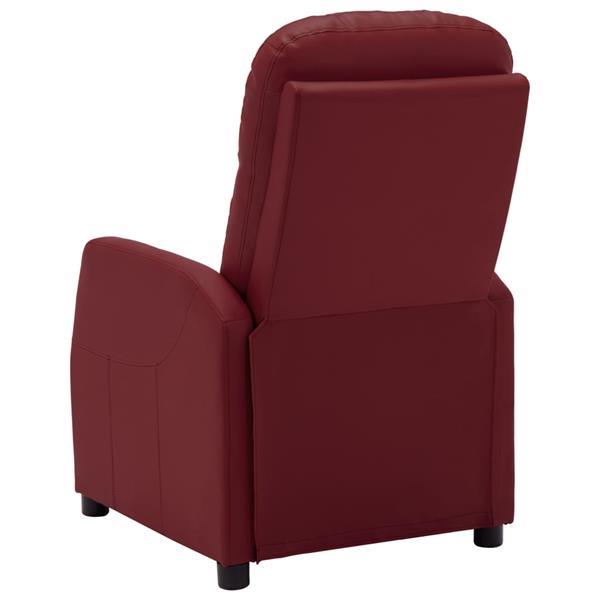 Grote foto vidaxl fauteuil inclinable rouge bordeaux similicuir huis en inrichting stoelen