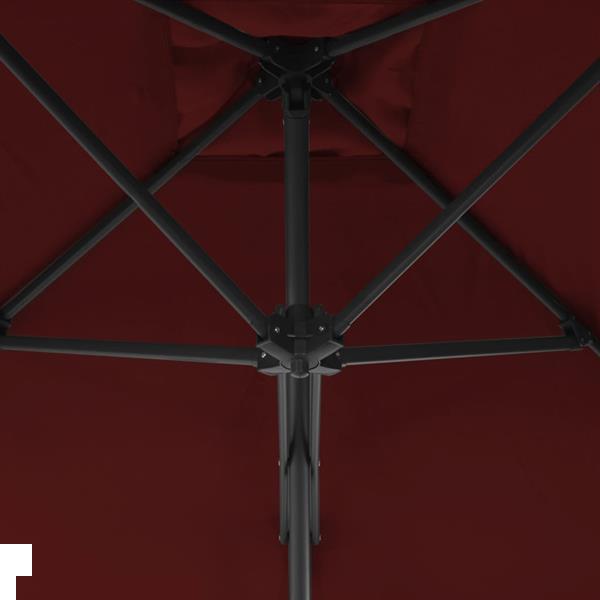 Grote foto vidaxl parasol d ext rieur avec m t en acier rouge bordeaux tuin en terras overige tuin en terras