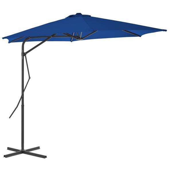 Grote foto vidaxl parasol d ext rieur avec m t en acier bleu 300x230 cm tuin en terras overige tuin en terras