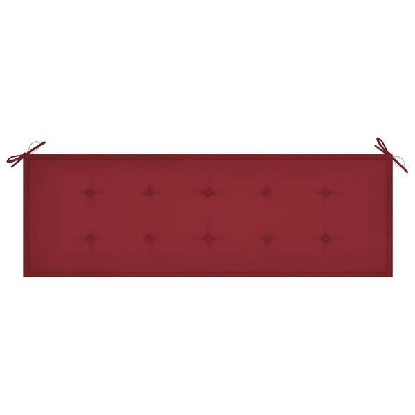 Grote foto vidaxl coussin de banc de jardin rouge bordeaux 150x50x3 cm huis en inrichting woningdecoratie