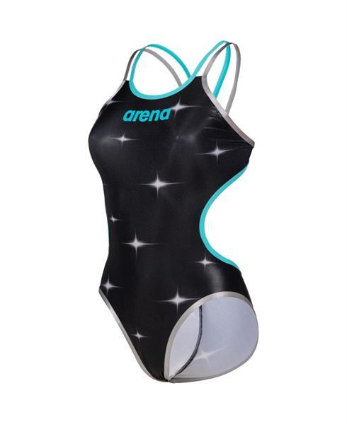 Grote foto arena w arena one swimsuit double cross one back black multi kleding dames badmode en zwemkleding