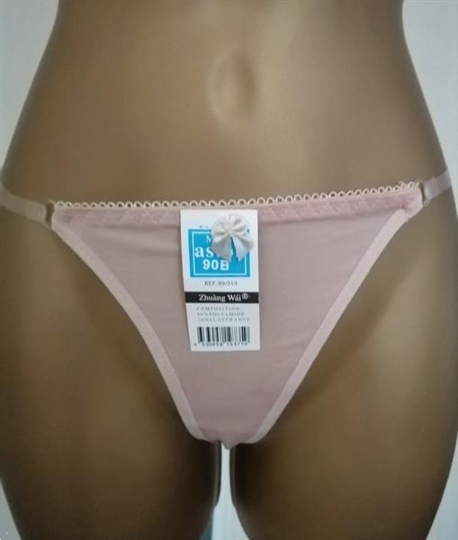 Grote foto huidskleurige string met transparante bandjes kleding dames ondergoed en lingerie