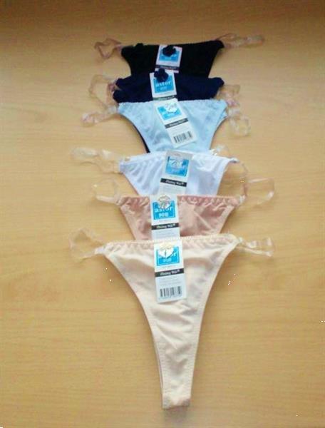 Grote foto huidskleurige string met transparante bandjes kleding dames ondergoed en lingerie