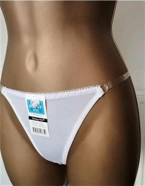 Grote foto witte string met transparante elastische bandjes kleding dames ondergoed en lingerie