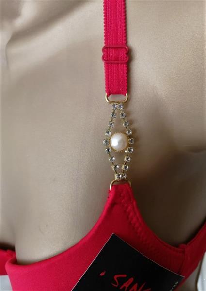 Grote foto super chique rode bh met parels en strass b cups kleding dames ondergoed en lingerie