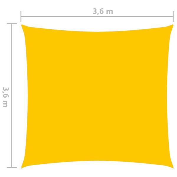 Grote foto vidaxl voile de parasol tissu oxford carr 3 6x3 6 m jaune tuin en terras overige tuin en terras