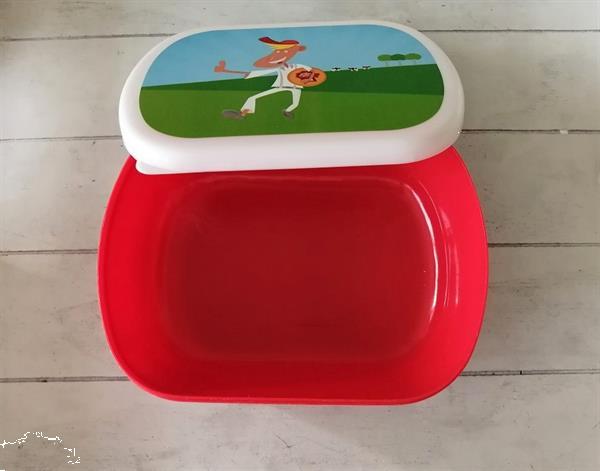 Grote foto leuke rode brooddoos lunchdoos voor jongens kinderen en baby kinderspulletjes