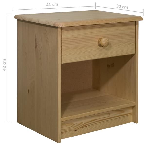 Grote foto vidaxl table de chevet 41x30x42 cm bois de pin solide huis en inrichting complete slaapkamers