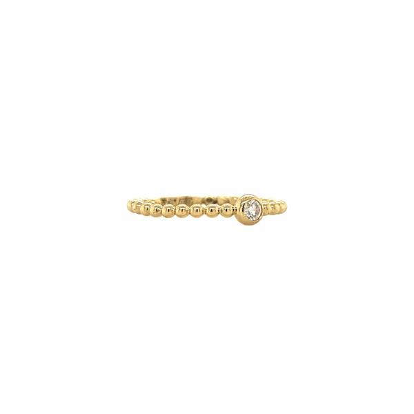 Grote foto gouden bolletjes ring met zirkonia 14 krt kleding dames sieraden