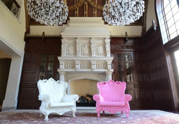 Grote foto design queen of love troon barok korting huis en inrichting stoelen