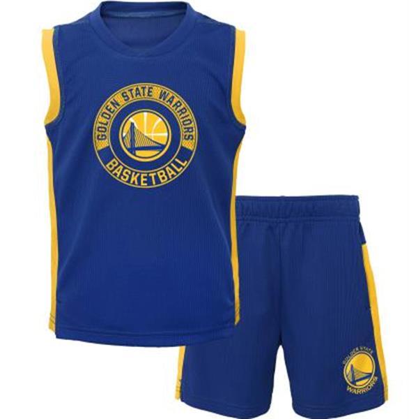 Grote foto golden state warriors kids jersey short set blauw kledingmaa kinderen en baby overige