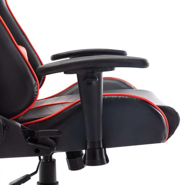 Grote foto vidaxl chaise de jeu noir et rouge cuir artificiel huis en inrichting stoelen