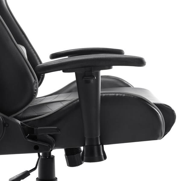 Grote foto vidaxl chaise de jeu noir et gris cuir artificiel huis en inrichting stoelen