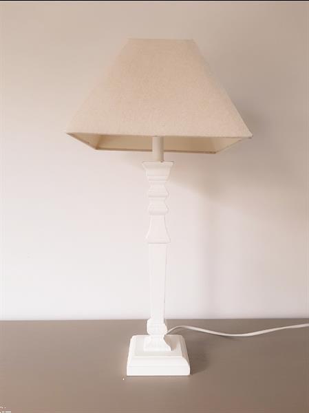 Grote foto lampedaire wit beige incl. lamp huis en inrichting tafellampen