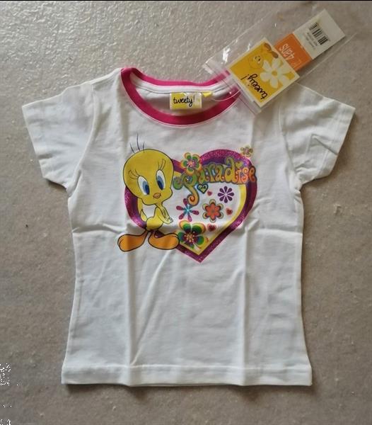 Grote foto wit t shirt van tweety looney tunes 4 jaar kinderen en baby maat 104