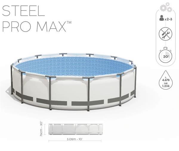Grote foto steel pro max zwembad 305 x 76 cm witgoed en apparatuur koffiemachines en espresso apparaten