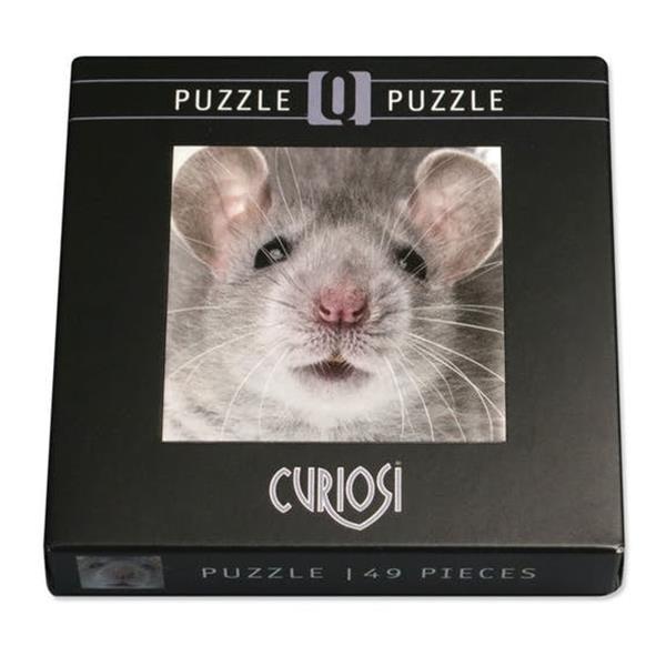 Grote foto curiosi q puzzel moeilijke stukjes muis 49 stukjes verzamelen overige verzamelingen
