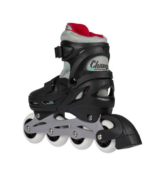 Grote foto champz inline skates zwart turquoise rood 34 37 kinderen en baby skelters