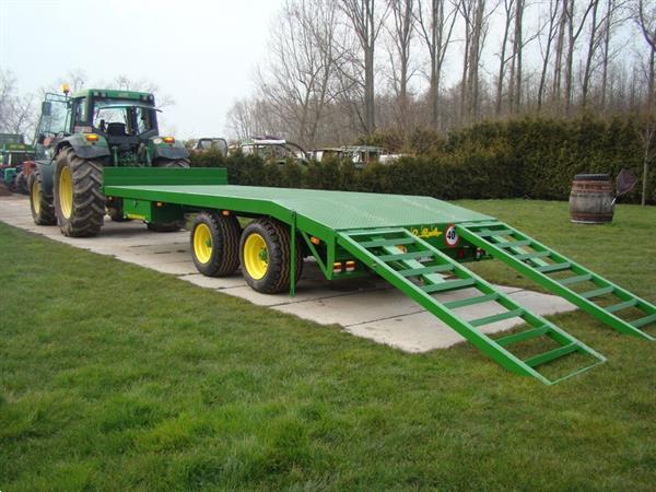 Grote foto dra diepladder machine transporter 12 tot 14 ton agrarisch aanhangwagens