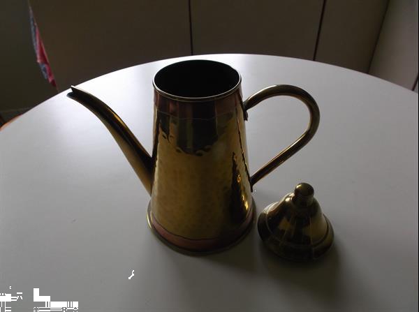 Grote foto koperen koffiepot gemerkt m cap belgi antiek en kunst curiosa en brocante