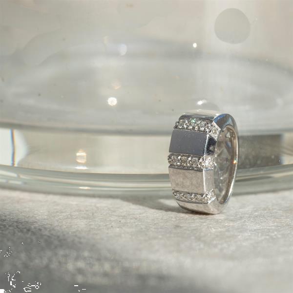 Grote foto witgouden hanger met diamant 18 krt nieuw kleding dames sieraden