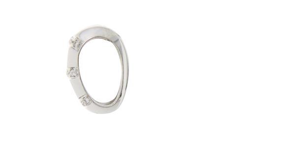 Grote foto witgouden hanger met diamant 18 krt nieuw kleding dames sieraden