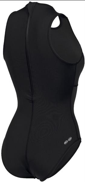 Grote foto arena w team swimsuit waterpolo solid black white 38 kleding dames badmode en zwemkleding