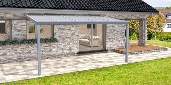 Grote foto aluminium aanbouwveranda velvetline 400x400 cm polycarbona tuin en terras tegels en terrasdelen