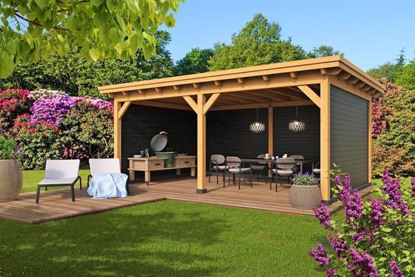 Grote foto overkapping plat dak odense xl type 4 red class wood 550 x 3 tuin en terras tuinhuisjes en blokhutten