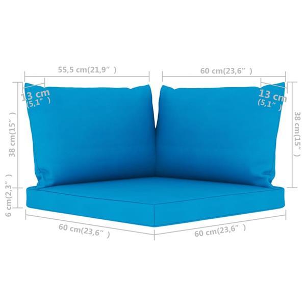 Grote foto vidaxl coussins de canap palette 3 pcs bleu clair tissu huis en inrichting woningdecoratie