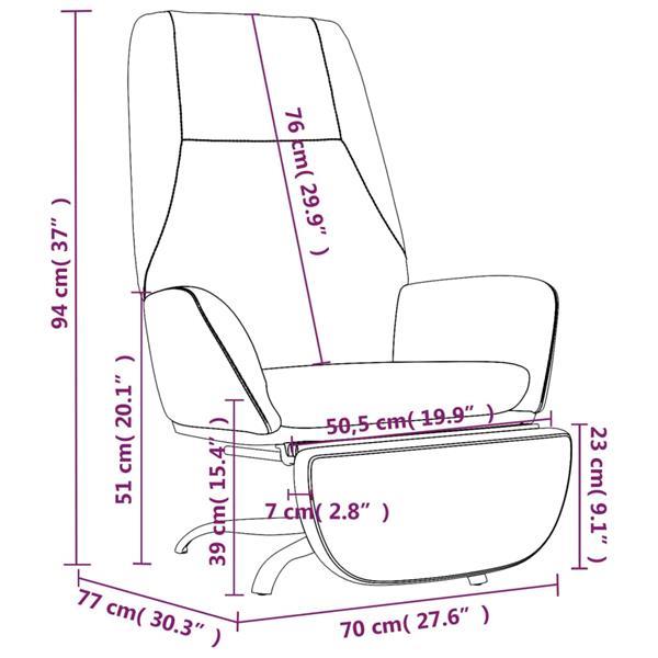 Grote foto vidaxl chaise de relaxation et repose pied gris fonc tissu huis en inrichting stoelen