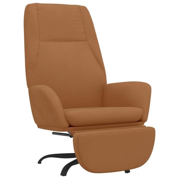 Grote foto vidaxl chaise de relaxation avec repose pied taupe tissu mic huis en inrichting stoelen