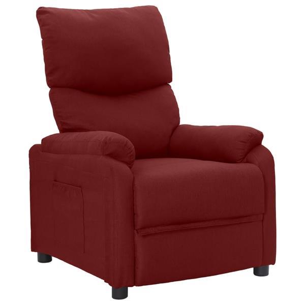 Grote foto vidaxl fauteuil inclinable rouge bordeaux tissu huis en inrichting stoelen